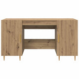 Desk with Shelf Artisan oak 140 x 50 x 75 cm Engineered wood 879526