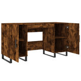 Desk Smoked Oak 140x50x75 cm Engineered Wood 829577