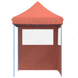 ZNTS Foldable Party Tent Pop-Up with 2 Sidewalls Terracotta 4004997