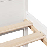 Bed Frame without Mattress White 135x190 cm Double Solid Wood Pine 3309786
