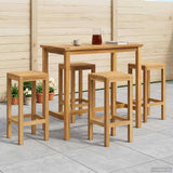 Outdoor Bar Set 5 pcs Untreated Solid Teak Wood 3422498