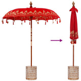 Balinese Parasol Red 180-190 cm Cotton and solid wood 3356897