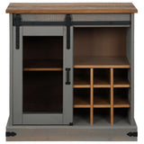 Sideboard HALDEN with Sliding Door Grey 80x40x80 cm Solid Wood 4018423