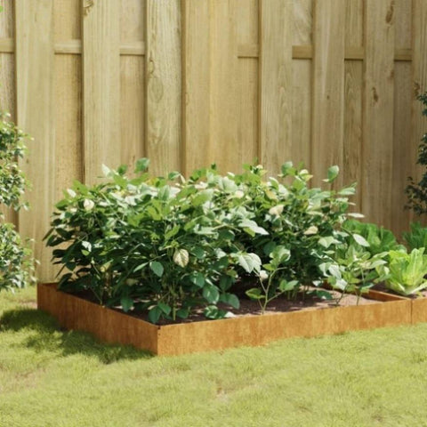 ZNTS Garden Raised Bed 100x100x26 cm Corten Steel 824514