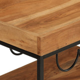 Bar Cart 60x40x80 cm Solid Wood Acacia and Iron 372753