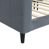 Day Bed without Mattress Dark Grey 90x190 cm Single Velvet 354025