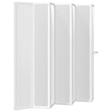 Shower Bath Screen Wall 140 x 168 cm 7 Panels Foldable with Towel Rack 140786