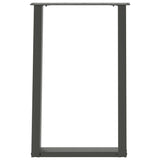 Dining Table Legs U-Shaped 2 pcs Anthracite 60x cm Steel 4012790