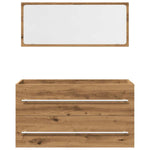 ZNTS 2 Piece Bathroom Furniture Set Artisan Oak Engineered Wood 856389