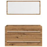 ZNTS 2 Piece Bathroom Furniture Set Artisan Oak Engineered Wood 856389