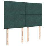 Box Spring Bed with Mattress Dark Green 140x190 cm Velvet 3290903