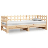 Pull-out Day Bed without Mattress 2x cm Solid Wood Pine 820766