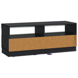 LED TV Cabinet Black Engineered Wood 897426