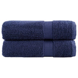 Premium Bath Towels "SOLUND" 2 pcs Navy Blue 100x150 cm 600 gsm 137263