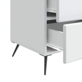 Bedside Cabinet White 43 x 41 x 66.5 cm Engineered Wood 895475