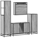 4 Piece Bathroom Furniture Set Grey Sonoma Engineered Wood 3301283