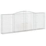 Arched Gabion Baskets 3 pcs 400x30x140/160 cm Galvanised Iron 3146893