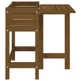 Garden Planter with Folding Tabletop Honey Brown Solid Wood Pine 825124