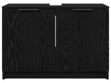 Bathroom Cabinet Black Oak 64.5 x 33.5 x 59 cm Engineered Wood 880745