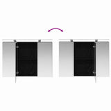 Bathroom Furniture Set 4 pcs Black Oak 3406936