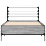 ZNTS Bed Frame without Mattress Grey Sonoma 90x190 cm Single 845630