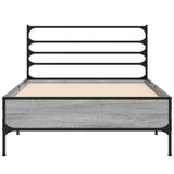 Bed Frame without Mattress Grey Sonoma 90x190 cm Single 845630
