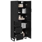 Highboard with Drawer 2 pcs Black Oak 69.5 x 34 x 180 cm 3416145