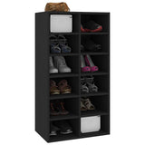 800397 Shoe Rack Black 54x34x100,5 cm Engineered Wood