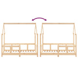 Kids Bed Frame 70x140 cm Solid Wood Pine 835721