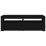 TV Cabinet with LED Lights Black 120x35x40 cm 804356