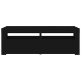 TV Cabinet with LED Lights Black 120x35x40 cm 804356