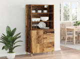Highboard Old Wood 69.5 x 32.5 x 180 cm Engineered Wood 3415708