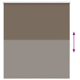 Roller Blind Blackout Coffee 130x130 cm Fabric Width 126.6 cm Polyester 4010978
