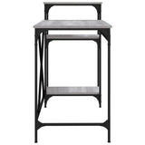 Desk with Shelves Grey Sonoma 135x50x90 cm Engineered Wood&Iron 826712