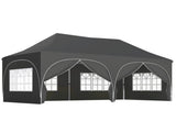 Outsunny 3 x 6m Pop Up Gazebo Shelter Sides, 6 Sandbags, Peak Top Garden Party Tent Marquee T3398P554950