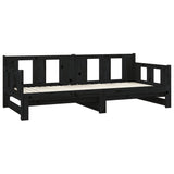 Pull-out Day Bed without Mattress Black 2x cm 820291