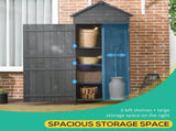 Garden Shed 4-Tier Wooden Garden Outdoor Shed 3 Shelves Utility Gardener Cabinet Lockable 2 Doors T3398P315879
