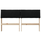 Upholstered Headboard Black 160 cm Solid Pine Wood 879111