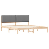 Bed Frame with Upholstered Headboard Light Grey 180 x 200 cm 877819