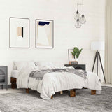 Bed Frame without Mattress Smoked Oak 140x190 cm 845899