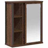 Bathroom Wall Cabinet with Mirror Brown Oak 50x21x60 cm 861906