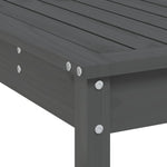 9 Piece Garden Bar Set Grey Solid Wood Pine 3157759