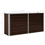 Garden Raised Bed Brown 160x40x77 cm Galvanised Steel 45717