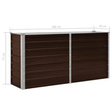 Garden Raised Bed Brown 160x40x77 cm Galvanised Steel 45717