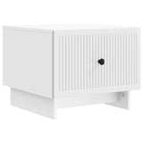 Coffee Table with Drawer White 49 x 50 x 40 cm Engineered Wood 894045