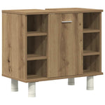 ZNTS 3 Piece Bathroom Furniture Set Artisan Oak Engineered Wood 3328568
