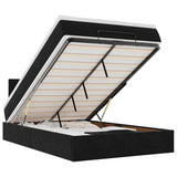 Ottoman Bed with Mattress & LEDs Black 120x200cm Velvet 3312616