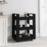 ZNTS Kitchen Trolley Black 60x45x80 cm Engineered Wood 816817