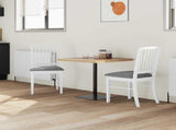 Dining Chairs 2 pcs White 50 x 52.5 x 91 cm Solid Rubber Wood 42020451
