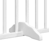 Dog Gate with Door Foldable 6 Panels White 480 cm Poplar Wood 3155617